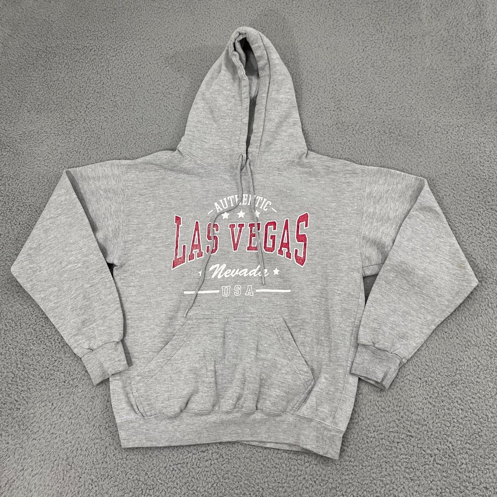 Las Vegas Nevada Hoodie Adult M Gray Travel Destination Souvenir Pullover